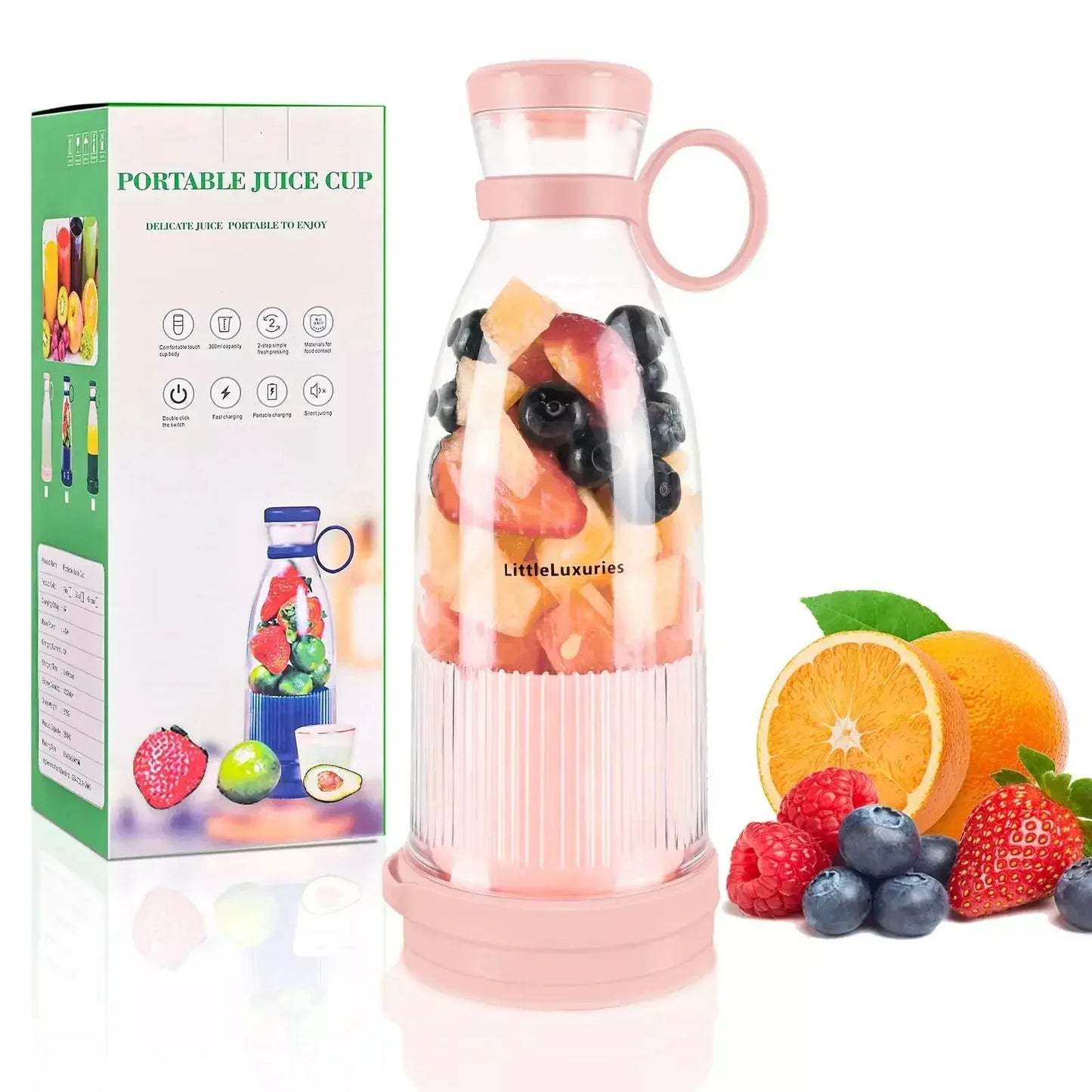 Rechargeable Mixers Fresh Fruit Juicers Blue/Pink Usb Portable Juice Bottle Mini Fast Electric Blender Smoothie Ice Maker