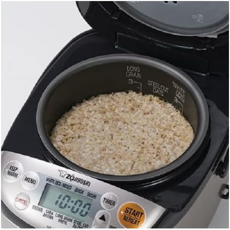 Micom 3-Cup Compact Size, Multiple Settings, Stainless Steel Made, Built-In Retractable Power Cord and Easy to Transport Rice Cooker and Warmer