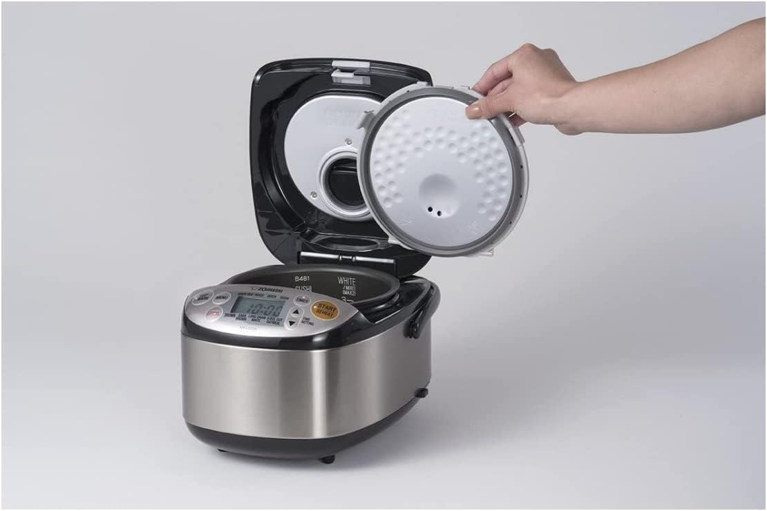 Micom 3-Cup Compact Size, Multiple Settings, Stainless Steel Made, Built-In Retractable Power Cord and Easy to Transport Rice Cooker and Warmer