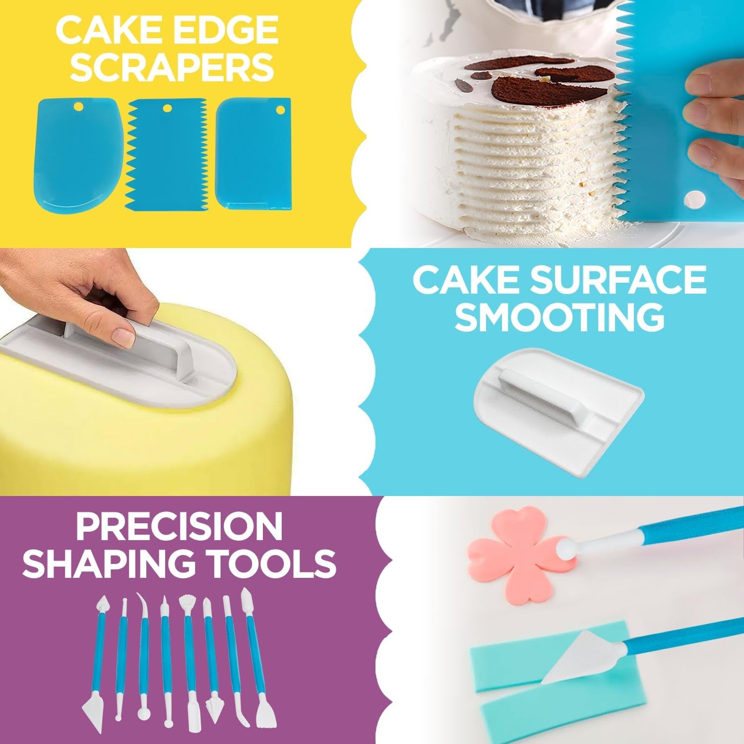 638-Piece Deluxe Cake Decorating Set - Unleash Your Pastry Potential, Premium Rotating Cake Turntable, Extensive 48 Piping Tips, Cutting-Edge 7-Russian and 7-Korean Nozzles, 3 Springform Pans