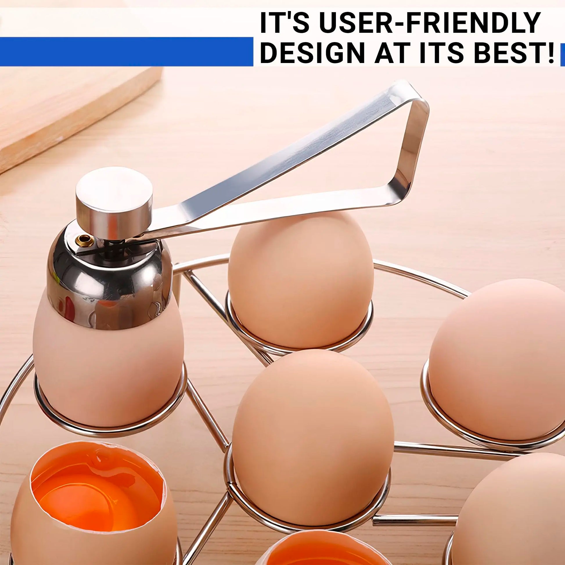 Stainless Steel Egg Cracker Tool - Egg Cutter Tool Eggs Cracker Tool for Kitchen Gadgets Резак Для Яиц Cortador De Huevos