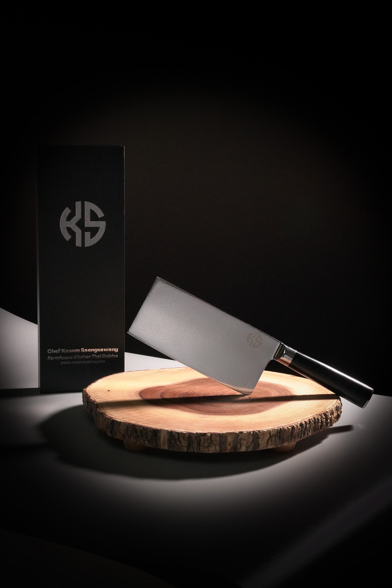 “Thai Takedown” Vegetable Cleaver Damascus steel blade 67 layers Knife – Limited Edition by Chopped Champion Chef Kasem Saengsawang