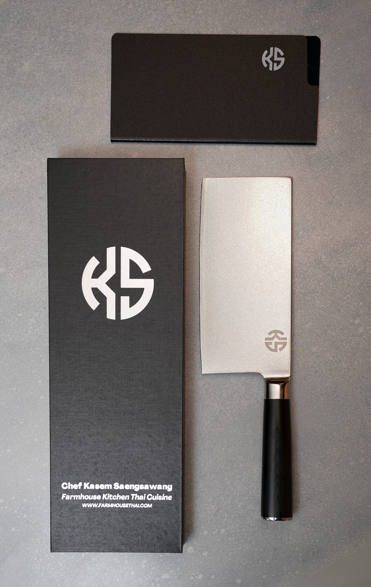 “Thai Takedown” Vegetable Cleaver Damascus steel blade 67 layers Knife – Limited Edition by Chopped Champion Chef Kasem Saengsawang
