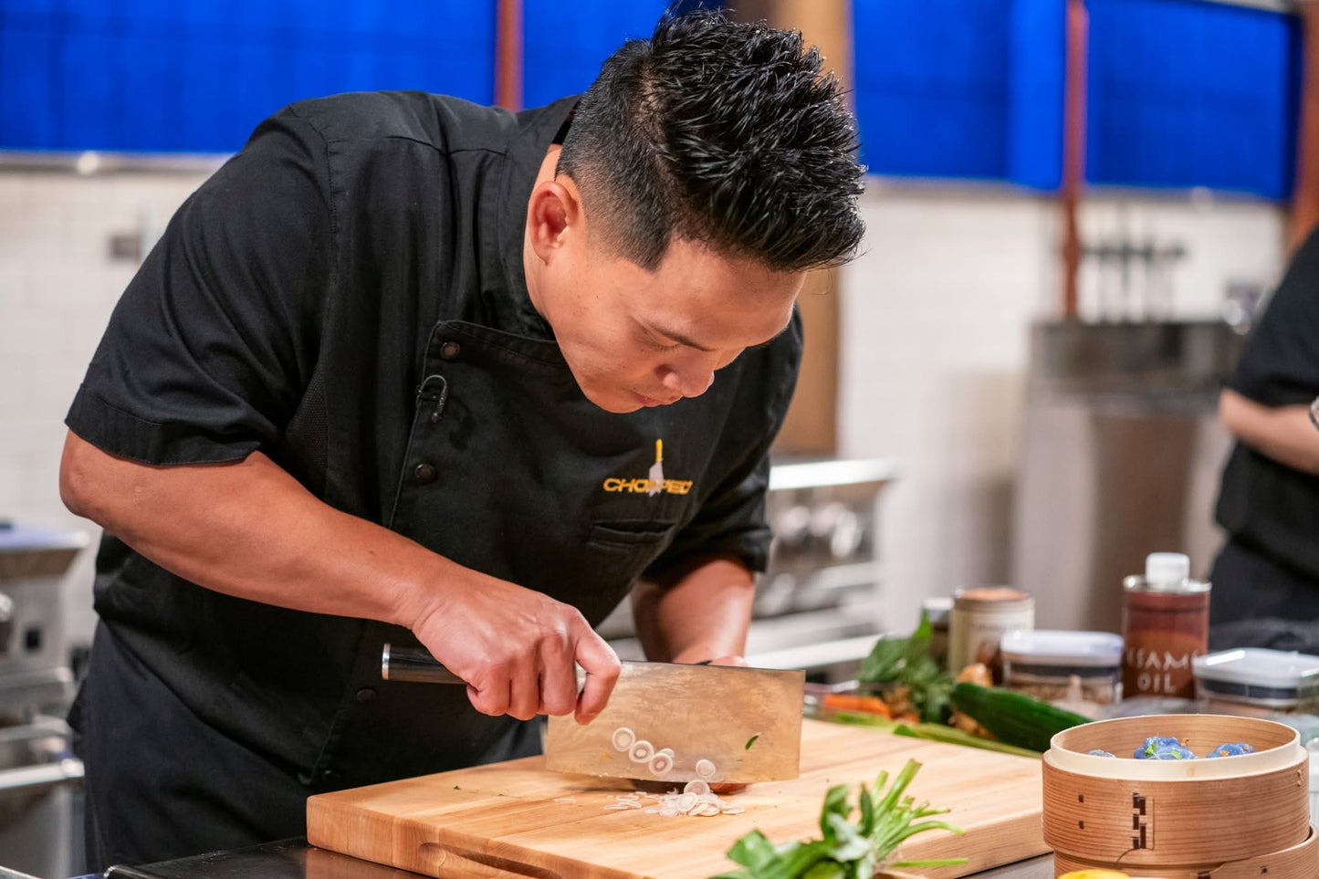“Thai Takedown” Vegetable Cleaver Damascus steel blade 67 layers Knife – Limited Edition by Chopped Champion Chef Kasem Saengsawang
