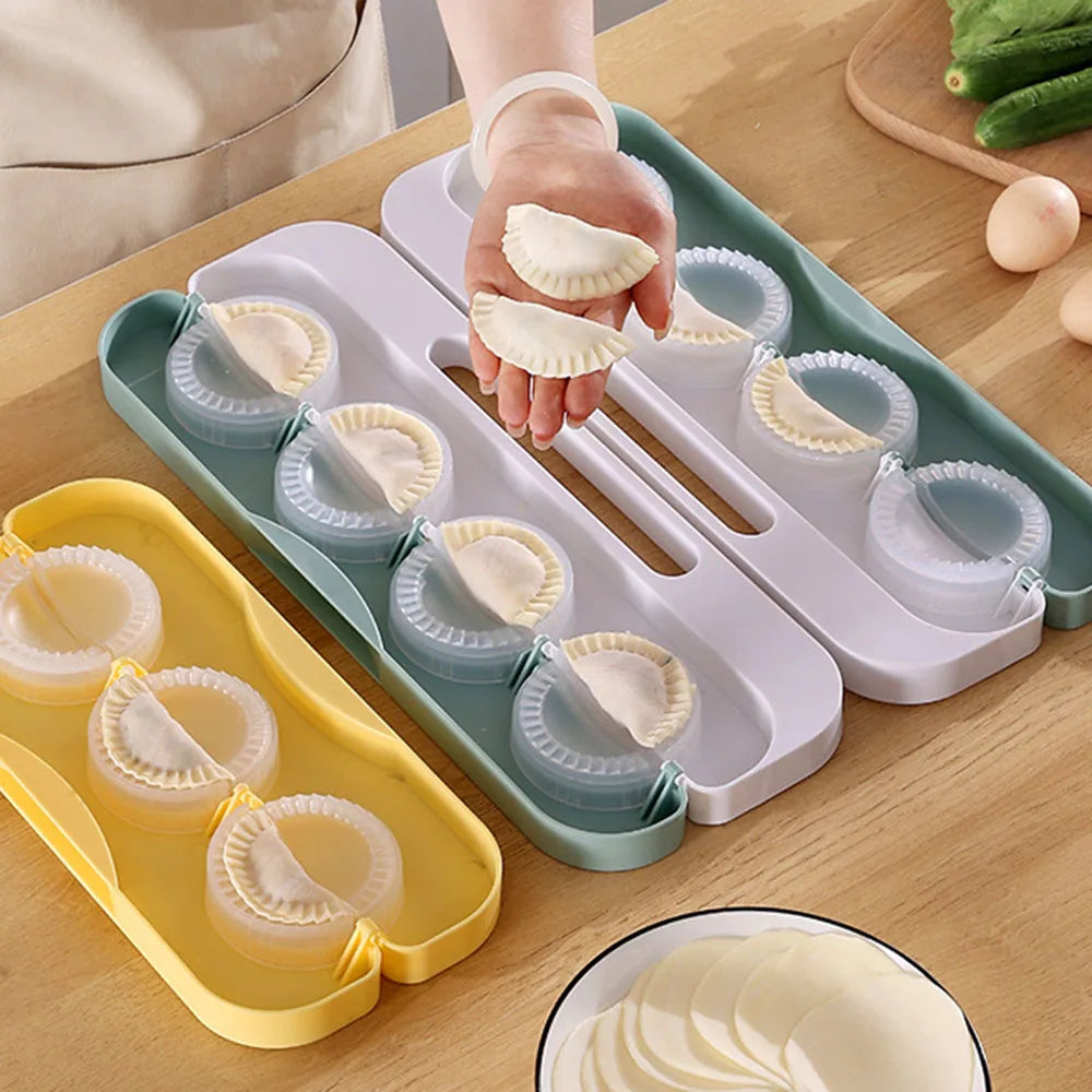 8-Grid Dumpling Making Mold | Pleated Pressing Edge Design for Perfect Dumplings – Labor-Saving Kitchen Accessory