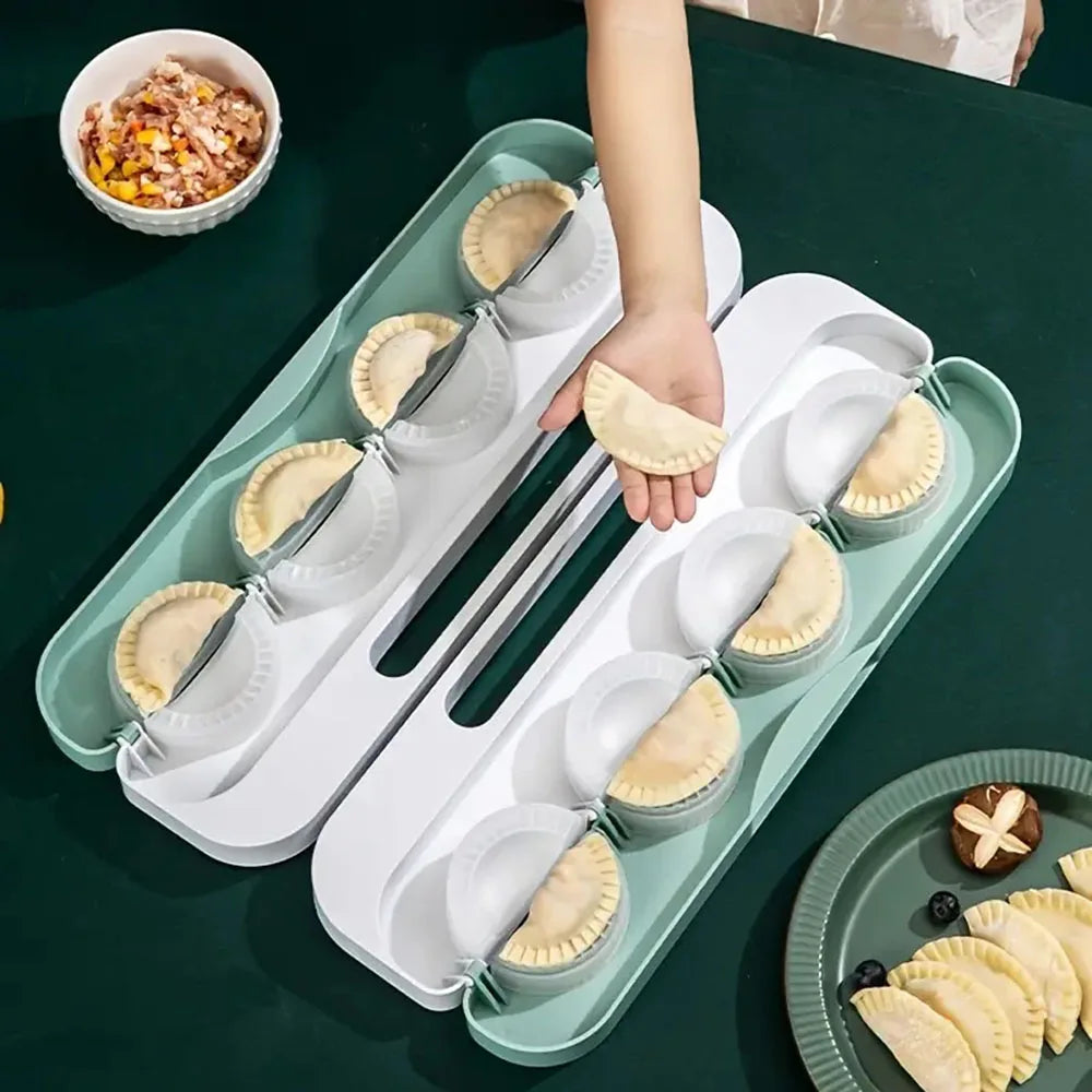 8-Grid Dumpling Making Mold | Pleated Pressing Edge Design for Perfect Dumplings – Labor-Saving Kitchen Accessory