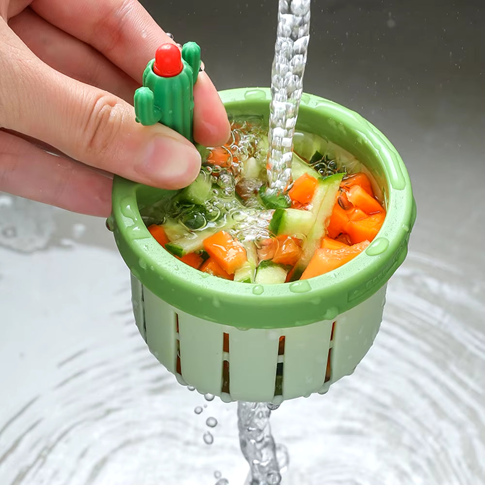 Cactus Sink Filter Food Slag Strainer Kitchen Sink Drain Kitchen Sink Strainer Drain Basket Cactus Shaped Kitchen Accessories