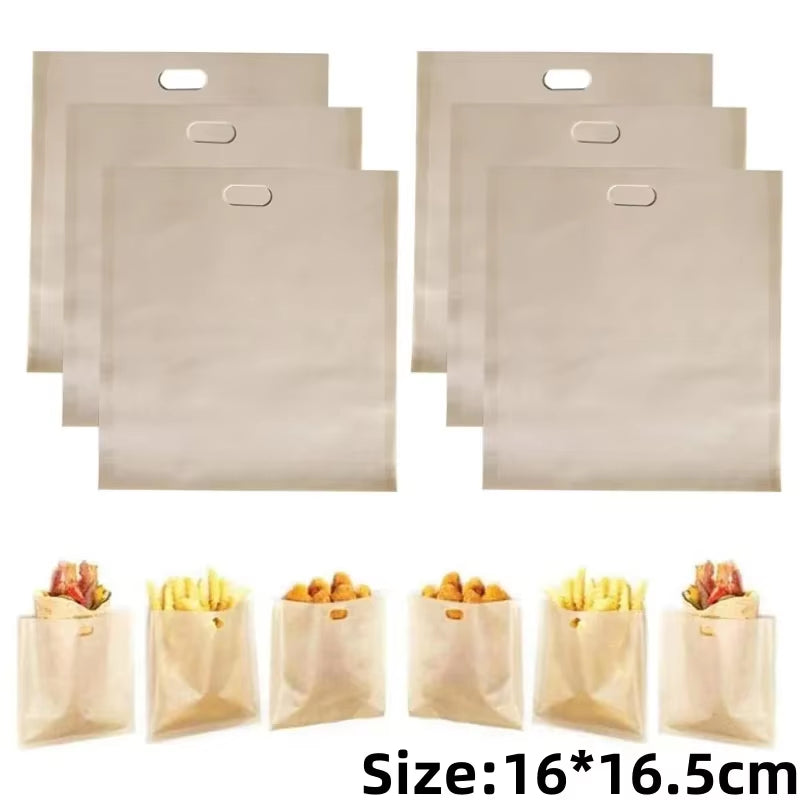 Reusable Toaster Bag Non Stick Bread Bag Sandwich Bags Fiberglass Toast Microwave Heating Pastry Tools