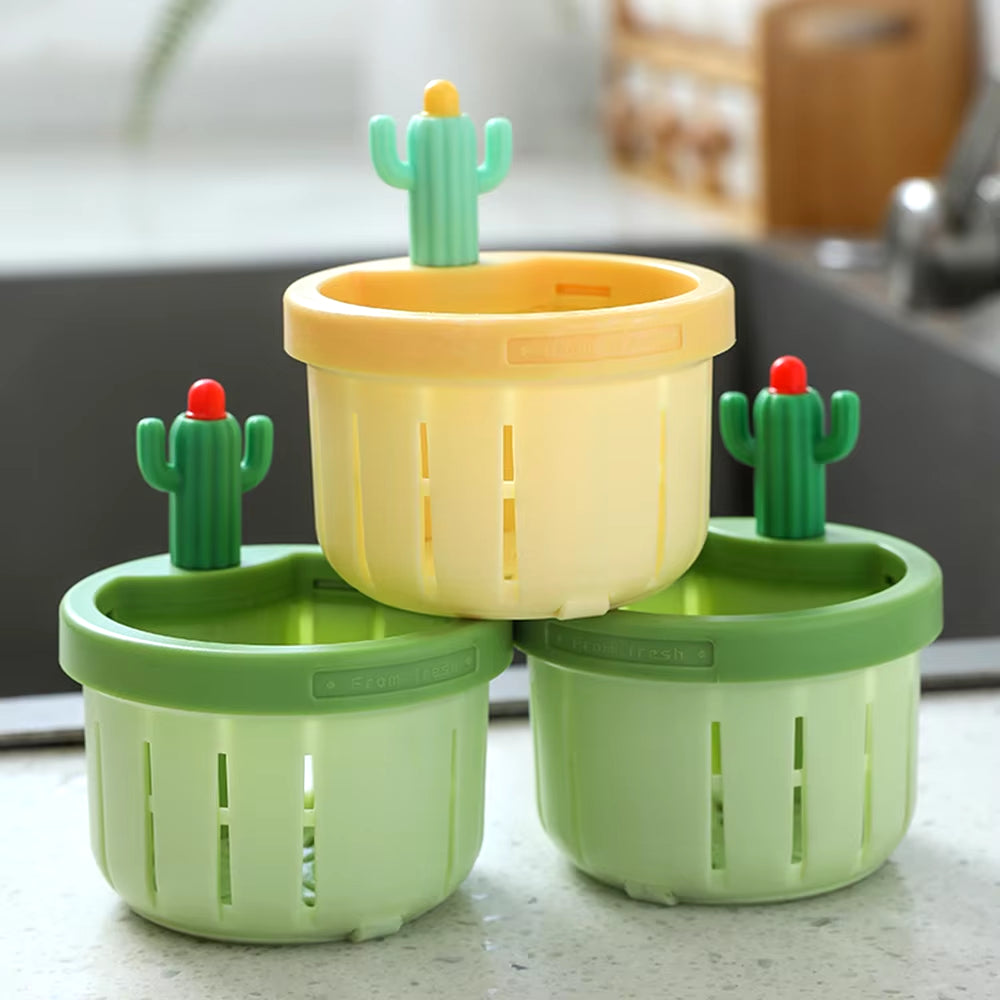 Cactus Sink Filter Food Slag Strainer Kitchen Sink Drain Kitchen Sink Strainer Drain Basket Cactus Shaped Kitchen Accessories