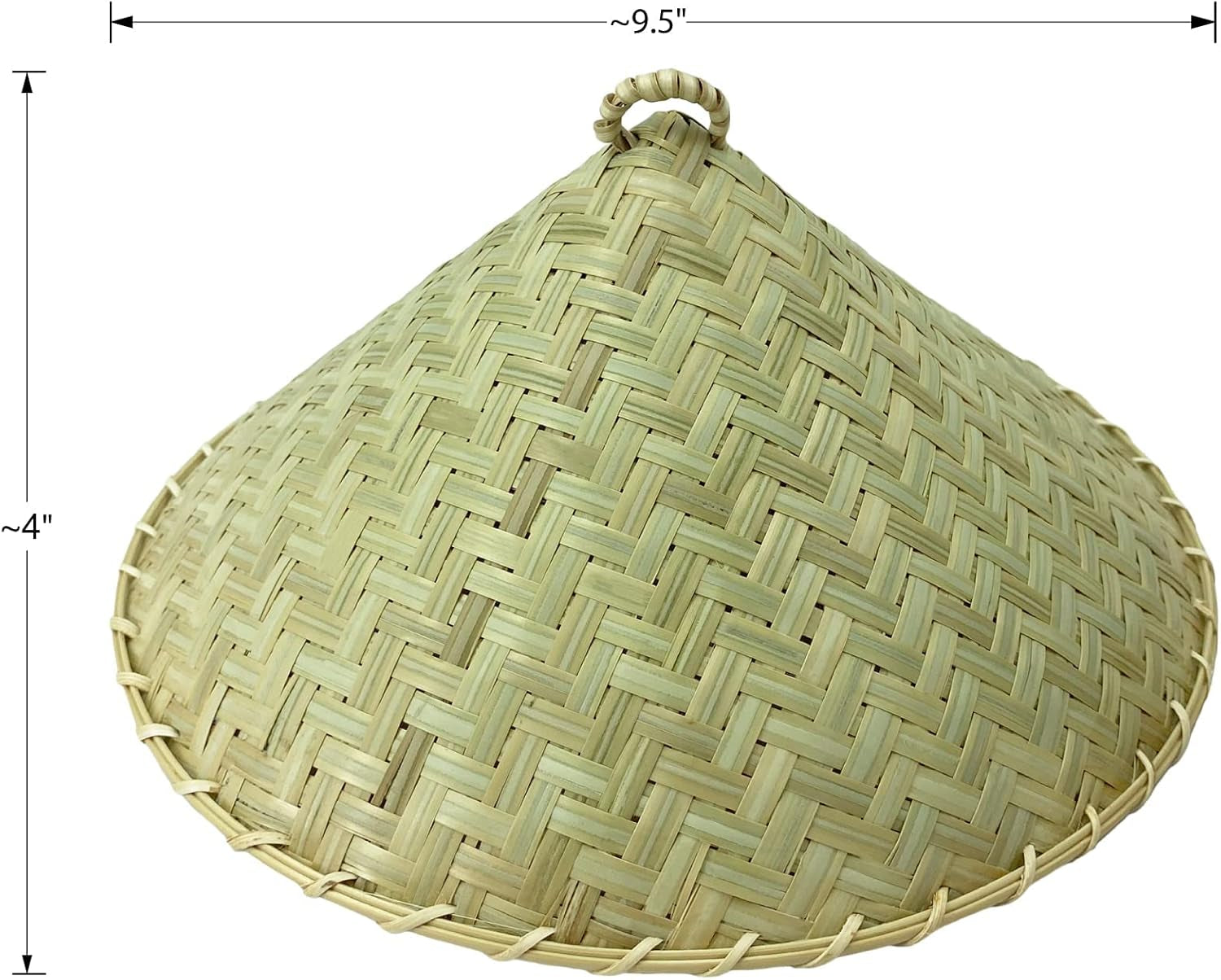 Sticky Rice Cooking Set Bamboo Steamer Basket with 24’’ Cheesecloth, Wicker Lid, and Kratip Toffee Toned