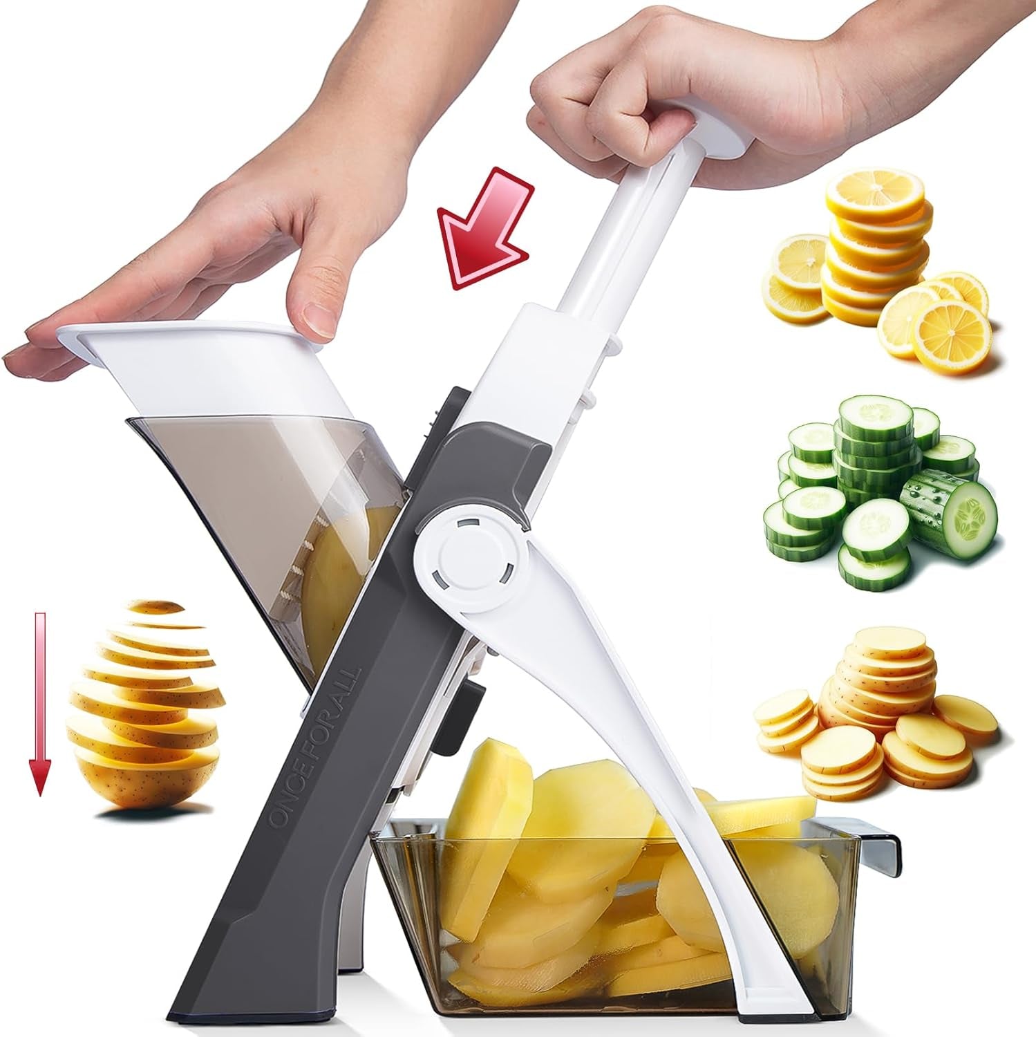 Safe Mandoline Slicer for Kitchen | Professional Adjustable Vegetable & Food Slicer – 0.1-8mm Thickness for Effortless Meal Prep